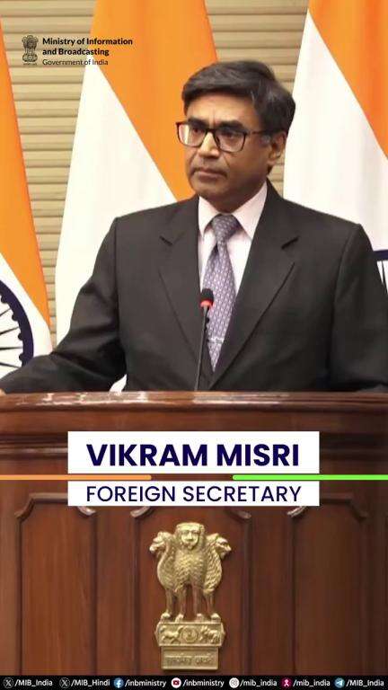 Foreign Secretary Vikram Misri underlined the official and blatantly farcical denial of provocative attacks
