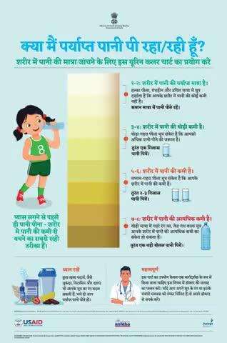 #BeatTheHeat | क्या आप पर्याप्त पानी पी रहे हैं?

आपके यूरिन का रंग बता सकता है शरीर में पानी की स्थिति।इस आसान यूरिन कलर चार्ट से जानिए — हाइड्रेटेड हैं या नहीं।
#MoHFW_INDIA
#railminindia