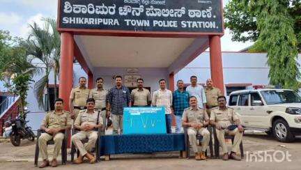 ಶಿಕಾರಿಪುರ: ಶಿಕಾರಿಪುರ ಪೊಲೀಸರ ಕಾರ್ಯಾಚರಣೆ: ಮನೆಗಳ್ಳತನ ಪ್ರಕರಣದ ಆರೋಪಿ ಬಂಧನ