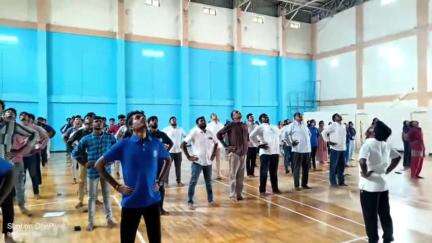 కుప్పం: పట్టణంలోని ఎన్టీఆర్ స్పోర్ట్స్ కాంప్లెక్స్ లో యోగ వాలంటీర్స్ రిజిస్ట్రేషన్,సాధన కార్యక్రమం ప్రారంభం