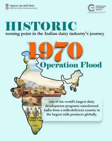 Operation Flood 1970

A historic leap that turned India from a milk-deficient country to the world’s largest milk producer!