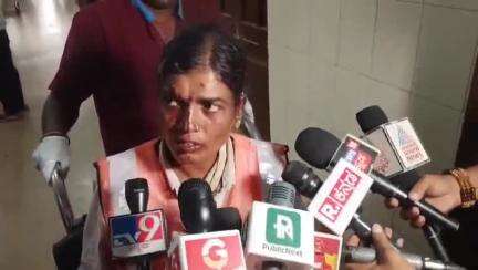 ಬೆಳಗಾವಿ: ಹೆದ್ದಾರಿ ಕೆಲಸಕ್ಕೆಂದು ಕಳೆದ 7 ತಿಂಗಳ ಹಿಂದೆ ಬಂದಿದ್ದೆವು: ನಗರದಲ್ಲಿ ಅಪಘಾತದಲ್ಲಿ ಗಾಯಗೊಂಡ ಕಾರ್ಮಿಕ ಮಹಿಳೆ ಲಕ್ಷ್ಮೀಬಾಯಿ