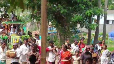 సామర్లకోట మండలం బోయిన్పూడి గ్రామంలో, జమ్మలమ్మ తల్లి విగ్రహ ప్రతిష్ట కార్యక్రమం