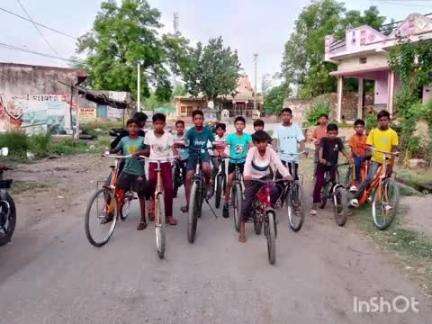 गनाेड़ा: बड़लिया में 'संडे ऑन साइकिल' अभियान के अंतर्गत फिटनेस जागरूकता रैली का आयोजन