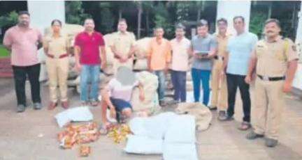 चिपळुण: चिपळूण कापसाळ येथे पकडलेल्या गुटखा आणला गोव्यातून