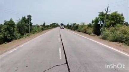 नसरुल्लागंज: भेरूंदा से कोसमी स्टेट हाइवे पर दो साल में ही आई जगह-जगह दरारें