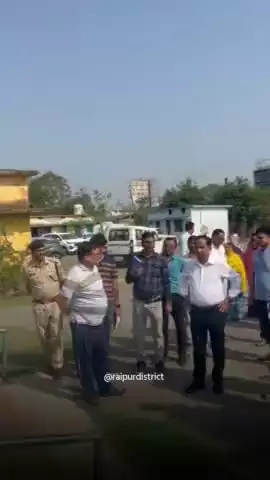 Collector Dr Gaurav Singh inspected polling stations of Raipur Rural Assembly. #raipurnews