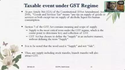 Taxable event under GST Regime.
#learnwithcbic