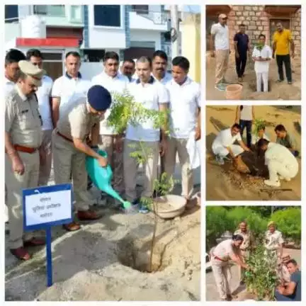#PaliPolice
राजस्थान पुलिस स्थापना दिवस समारोह 
दिनांक 10.06.2024 को पाली जिले में पुलिस अधिकारियों व कार्मिको द्वारा अपने कार्य स्थल यथा : कार्यालय, थाना, चौकियों, पुलिस लाइन व पुलिस कंट्रोल रूम पर साफ सफाई की  गई व पौधारोपण किया गया।