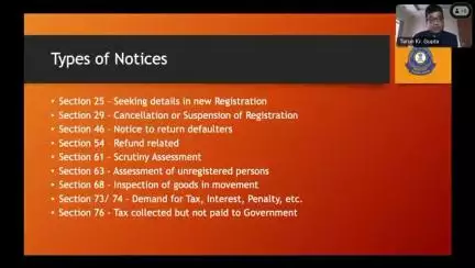 Type of notices issued under CGST act 2017.
#LearnwithCBIC.