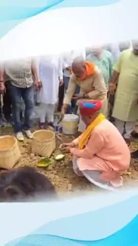 पारंपरिक वस्त्र और पगड़ी पहने यह किसान हैं छत्तीसगढ़ के मुख्यमंत्री श्री विष्णु देव साय #kisaan