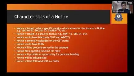Characteristics of a notice under GST. For better understanding please watch the video. 
#LearnwithCBIC