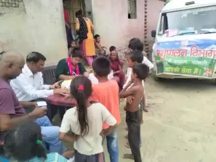 आज दिनांक 13/08/2024 को पूर्वी चंपारण जिला के पताही   प्रखंड अंतर्गत गोनाही ग्राम  में चलंत पशु चिकित्सा सह जागरूकता शिविर आयोजित किया गया जिसमे कुल 32 पशुपालको  के कुल 277 छोटे बड़े पशुओ के लिए  निः शुल्क दवा वितरण एवम चिकित्सीय परामर्श दिय