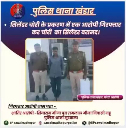 #पुलिससवाईमाधोपुर 
पुलिस थाना चौथ का बरवाड़ा द्वारा 05 लीटर #अवैधहथकड़ शराब के साथ एक आरोपी गिरफ्तार।