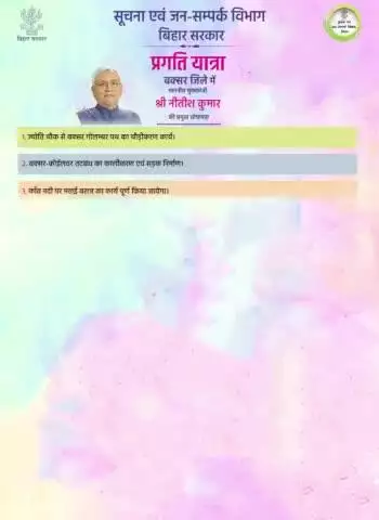 माननीय मुख्यमंत्री #NitishKumar की बक्सर में प्रगति यात्रा के दौरान प्रमुख घोषणाएं ।

#PragatiYatra 
#BiharGovernment