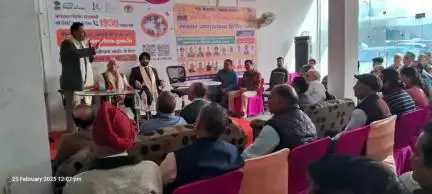 On February 23, 2025, #I4C and #delhipolice provided safety tips against Cybercrime at a camp organised by Bhartiya Shilpkar Sangh for senior citizens in Uttam Nagar, West Delhi.