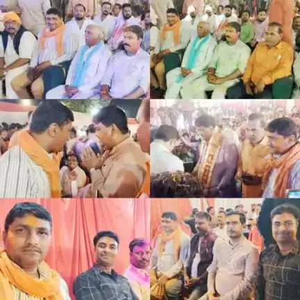 #देवरिया सदर #विधायक शलभ मणि द्वारा आयोजित #होली मिलन #कार्यक्रम में रहा।