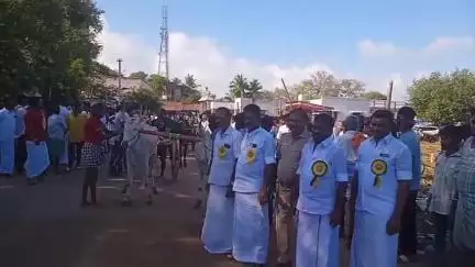 ஆவுடையார் கோவில்: ஏம்பலில் உள்ள ஸ்ரீ முத்தையா அய்யனார் சுவாமி மாசி மக திருவிழாவை முன்னிட்டு மாட்டுவண்டி எல்லை பந்தயம்