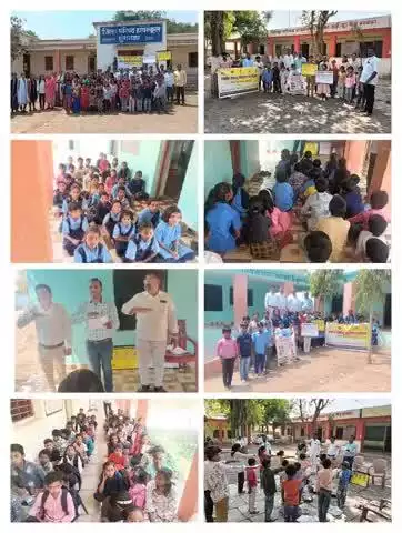 नायगाव तालुक्यातील विविध शाळांमध्ये तंबाखू विरोधी जनजागृती