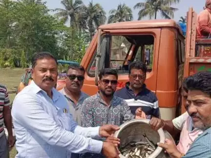 উদয়নারায়ণপুর: উদয়নারায়নপুর পঞ্চায়েত সমিতির পক্ষ থেকে মৎস্য চাষীদের চারা এবং খাদ্য প্রদান করা হলো