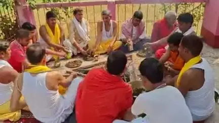 विश्व शांति के लिए किया गया दुर्गा पाठ और हवन। ।#viralvideo #trending #funny #short #