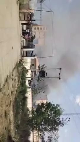 सिरसिरा गाव के साइङ मे बन रहा पावर प्लान्ट मे लगी भीसङ आग.!!2सेलन्डर फटा.!!