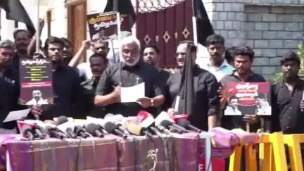 சோழிங்கநல்லூர்: திடீரென பாஜகவினர் கருப்பு கொடியேந்தி போராட்டத்தில் ஈடுபட்டதால் பரபரப்பு