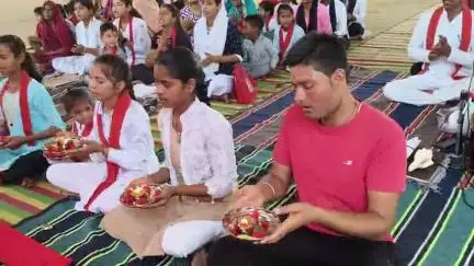 tahsil bandari mein sampann Hui divyata ki masik maha aarti kram