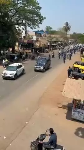 ಹರಿಹರ: ಮಲೇಬೆನ್ನೂರಲ್ಲಿ ಆರ್.ಎ.ಎಫ್ ತುಕಡಿ ಪಥಸಂಚಲನ