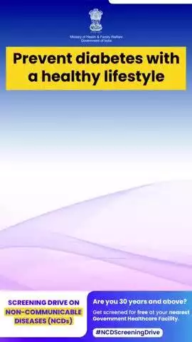 #NCDScreeningDrive | Prevent diabetes by making healthy choices!