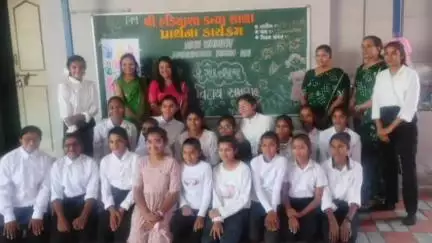 જોડિયા: હડીયાણા કન્યા શાળામાં રંગોત્સવ સંગ દીક્ષાંત સમારોહનું આયોજન