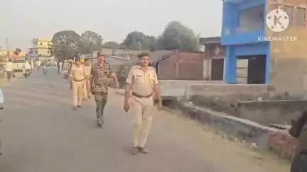 बसंतराय: बसंतराय में ईद पर्व पर शांति व्यवस्था बनाए रखने के लिए प्रशासन अलर्ट, फ्लैग मार्च किया गया