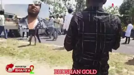 भक्ति आई जस्ट स्कॉर्पियो सेल्फ एक्सीडेंट लाइव