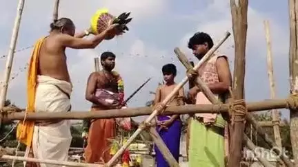 செந்துறை: பெரியாக்குறிச்சி கிராமத்தில் முத்துமாரியம்மன் உள்ளிட்ட திருக்கோவில்களில், ஒரே நேரத்தில் கும்பாபிஷேக விழா