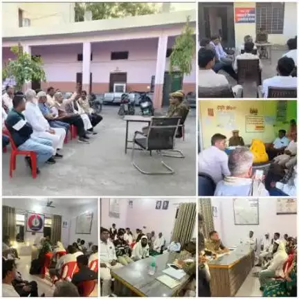 जिला पुलिस अधीक्षक #श्री_सागर_राणा_आईपीएस के निर्देशानुसार समस्त थानाधिकारी द्वारा आगामी  होली और ईद के त्योहारों के मद्देनजर सीएलजी सदस्यों, पुलिस मित्रों और सुरक्षा सखियों की बैठक आयोजित की गई  जिसमें शांतिपूर्ण त्यौहार मनाये जाने और आपसी