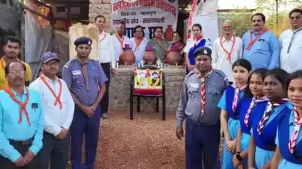 सरायपाली: सरायपाली में भारत स्काउट गाइड संघ ने प्याऊ घर का शुभारंभ किया