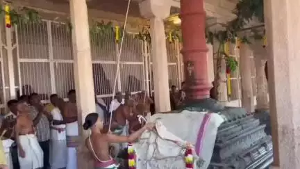 ஏரல்: தென்திருப்பேரை பெருமாள் கோவில் கொடியேற்றம் வெகு விமர்சையாக நடைபெற்றது