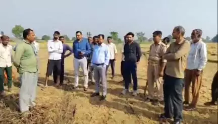 #एटा-आकाशीय बिजली गिरने से किसान की 6 बीघा फसल हुई राख