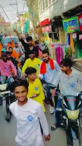 दबंग_हिंदू_सेना के द्वारा हनुमानजन्मोत्सव के उपलक्ष्य में ग्वालियर के महाराज बाडे  से निकाली गई वाहन रैली #सनातन_धर्म