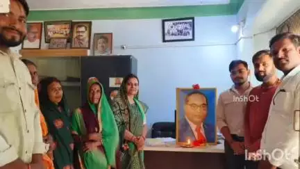 डोलरिया: बघवाड़ा में विधायक ने बाबा साहेब के चित्र पर माल्यार्पण कर मनाई अंबेडकर जयंती