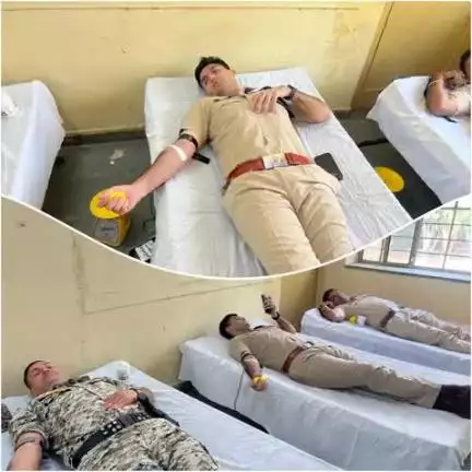 #राजस्थान_पुलिस_स्थापना_दिवस के अवसर पर पुलिस लाइन दौसा में  #रक्तदान शिविर का आयोजन ।
#रक्तदान_महादान
#IgpJaipur
#PoliceRajasthan 
#RajCMO