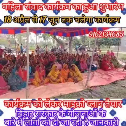 कोटवा में महिला संवाद कार्यक्रम का शुभारंभ।