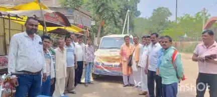मंसूरचक: भामासाह की जयंती मनाने के लिए दर्जनों साहू समाज के लोग दिनकर भवन रवाना हुए