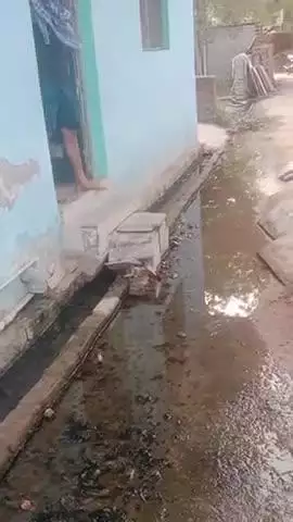 Ghar ke samne baaloo daal rakha hai .or seedi tod di hai or hame nikle ki samsya ho rahi hi