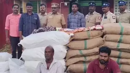 சின்ன சேலம்: ஈரியூரில் குட்கா பொருட்கள் விற்பனையில் ஈடுபட்டு வந்த ஐந்து பேர் கைது, 13 லட்சம் மதிப்பிலான 1200 கிலோ குட்கா பறிமுதல்