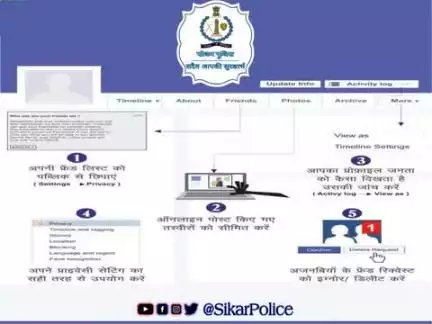#सीकर
Beware of scammers
डायल करे 1930
#cyberAwareness 
#TeamSikarPolice