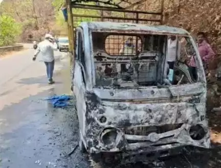दापोली: माटवण येथे टेंपो जळून खाक; सुदैवाने जीवितहानी नाही