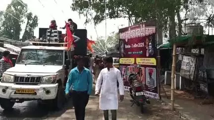 श्री श्री कामेश्वर महादेव मंदिर समिति गुढ़ी के द्वारा निकली  विशाल चुनरी यात्रा मां हिंगलाज के दरबार पहुंचकर की अर्पित