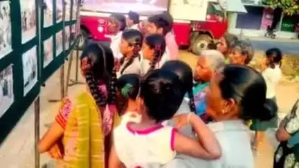 நம்பியூர்: குருமந்தூர் ஊராட்சிக்கு உட்பட்ட இந்திரா நகர் பகுதியில் தமிழ்நாடு அரசின் திட்டங்களை புகைப்பட கண்காட்சி நடைபெற்றது