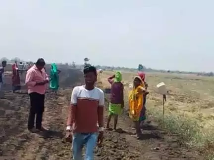 gram dapka me aag lagne se fasal jal gai dapka pipariya